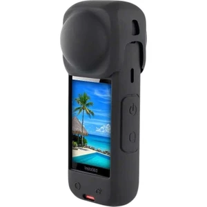 Insta 360 X4  Uyumlu Siyah renk Silikon Kılıf Koruma Kılıfı Soft Case