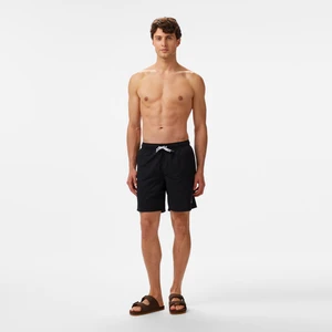 Erkek Siyah Regular Fit Deniz Şortu