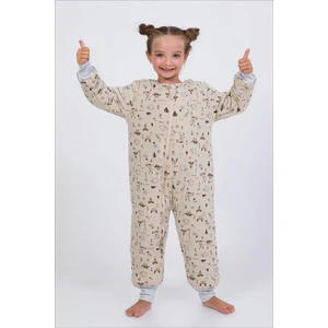 Kız Erkek Çocuk Kalın Elyaf Dolgulu Premium Kalite 2.5 Tog Desenli Uyku Tulumu