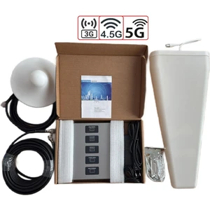 Gsm Sinyal Yükseltici Şebeke Telefon Internet Yükseltici 5 Band Bant Set Ultra Güç 800 900 1800 2100 2600 Mhz