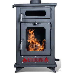 Eti-K4 Küçük Fırınlı Odun ve Pelet Yakan  Şömine Tipi Soba