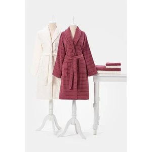 Land Aile Bornoz Seti - K.Pembe - Krem