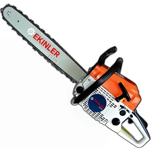 Ekstra Güçlü 52CC Benzinli Ağaç Odun Dal Kesme Motoru Benzinli Testere Hızar Motoru (Turuncu Beyaz) EEA357