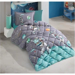 Genç Uyku Seti – %100 Pamuk, Silikon Elyaf Dolgulu 155x215 cm Antrasit Yorgan, Makinede Yıkanabilir