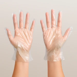 Merip Plastik Pe Eldiven - Şeffaf Eldiven - Tek Kullanımlık Eldiven - Poşet Eldiven - Plastik Eldiven - 100 Adet
