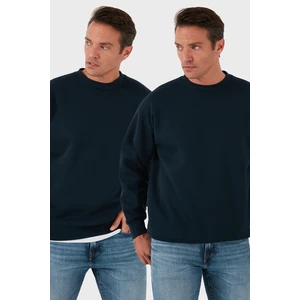 Regular Fit Bisiklet Yaka Şardonlu 2'li Paket Sweat Erkek SWEAT 5905255S2