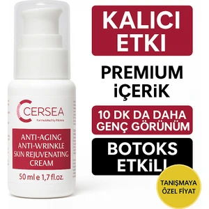 10 Dk Içinde Etkili Yaslanma Karşıtı Gençleştirici Nemlendiricili Botoks Kırışıklık Kremi 50 ml