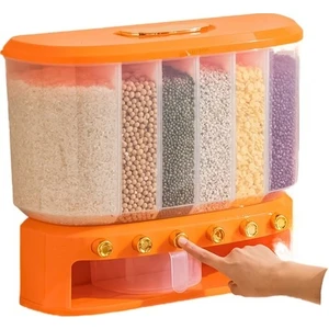 Love Home Tahıl ve Tahıl Depolama Pirinç Kutusu Büyük Kapasiteli Bölme Pirinç Varil Ev Saklama Kutusu 10KG Ayrılmış Çeşitli Tahıl Tankı Deliksiz 10KG (Yurt Dışından)