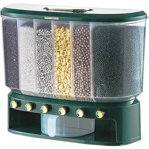 Love Home Tahıl ve Tahıl Depolama Pirinç Kutusu Büyük Kapasiteli Bölme Pirinç Varil Ev Saklama Kutusu 10KG Ayrılmış Çeşitli Tahıl Tankı Deliksiz 10KG (Yurt Dışından)