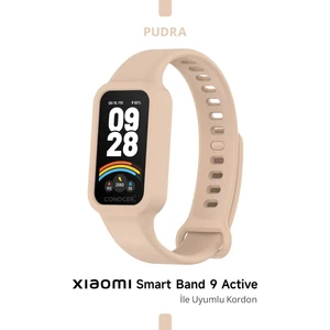 Xiaomi Smart Band 9 Active Kasalı Silikon Kordon Mi 9 Active Yüksek Kalite Silikon Kordon