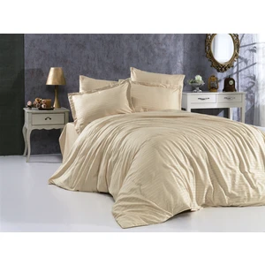 Tek Kişilik %100 Pamuk Saten Lüks Lastikli Çizgili Nevresim Takımı