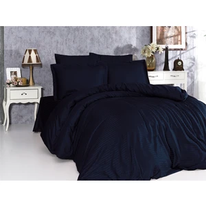 Tek Kişilik %100 Pamuk Saten Lüks Lastikli Çizgili Nevresim Takımı