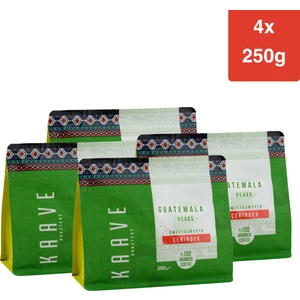 Kaave Roastery Guatemala Peaks Çekirdek Kahve 250 gr x 4 Paket