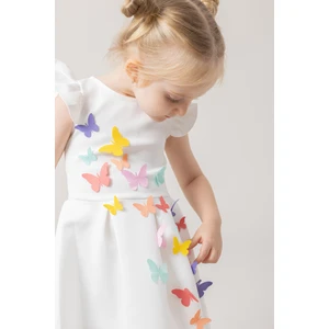 Ketbaby Kız Çocuk Pileli 3 Boyutlu Kelebekli Elbise - Koza KET001004