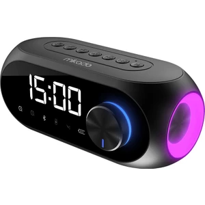 Mikado Md-W7 1200MAH 5W Siyah Bluetooth-Aux-Derece-Usb-Fm Double Alarmlı Saat Speaker Speaker