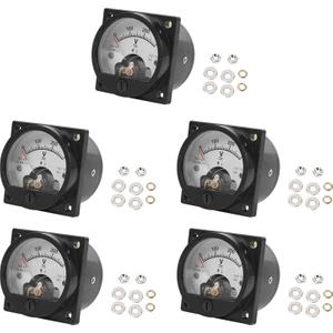 5x Ac 0-300V Yuvarlak Analog Arama Paneli Metre Voltmetre Gösterge Siyah (Yurt Dışından)
