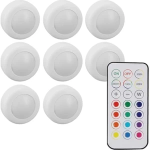 Powermaster PM-27186 LED Mobilya Merdiven Pilli Aydınlatma 3m Yapışkanlı Kumandalı Rgb + 4000K (8'li Paket)