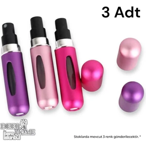 3 Adet Taşınabilir Cep Parfüm Şişesi Doldurma Atomizer Çantalık Doldurulabilir Mini Şişe 5ml
