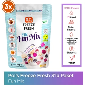 Pol's Freeze Fresh Dondurularak Kurtulmuş Fun Mix 20 gr x 3 Adet