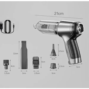 Araç Oto Araba Klavye Şarjlı Süpürge Temizleme Vakum Yıkanabilir Filtreli Yeşil