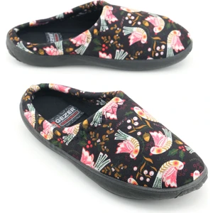 Kadın Kışlık Pu Rahat Taban Desenli Ev Bahçe Gondol Terlik