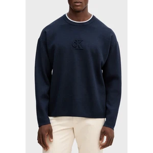 Calvin Klein Kabartmalı Logolu Regular Fit Sıfır Yaka Kazak LV04RD300GCEF Erkek Kazak LV04RD300G Cef