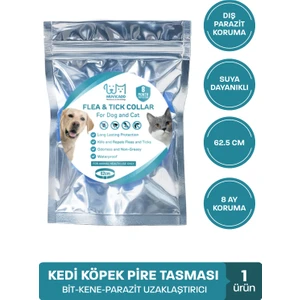 Köpek Pire Kene Tasması Bit Pire Kene Parazit Önleyici Ayarlanabilir Doğal Tasma 62 cm Kedi Tasması