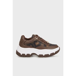 Berrett2 4g Logolu Kalın Taban Sneaker Ayakkabı FLFBRTPEL12 Bayan Ayakkabı Flfbrt PEL12 Brown