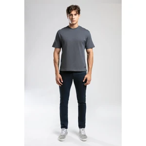 Hevass Erkek O Yaka T-Shirt Indigo