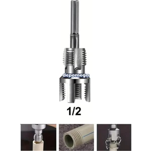 1/2 Iç Dış Plastik Boru Diş Açma Seti 1/2 Inç Borularla Uyumlu