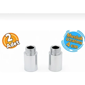 Krom Paslanmaz Musluk Uzatma 4 cm (2 Adet)