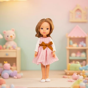 Dollyland Pembe Elbiseli Et Bebek 33CM