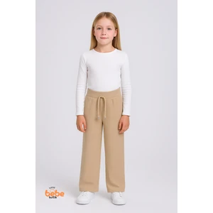 Kız Çocuk Fitilli Eşofman Altı Salaş Pantolon, Esnek Bel Lastikli, Rahat Günlük ve Okul Kombinleri