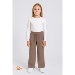 Kız Çocuk Fitilli Eşofman Altı Salaş Pantolon, Esnek Bel Lastikli, Rahat Günlük ve Okul Kombinleri