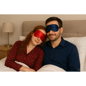 %100 Ipek Saten Uyku Maskesi ,göz Bandı, 2li Set, Uyku Bandı, Yoga Bandı