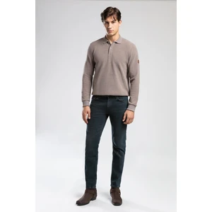 Newblend Erkek Polo Yaka Sweatshirt Koyu Bej