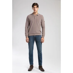 Newblend Erkek Polo Yaka Sweatshirt Bej