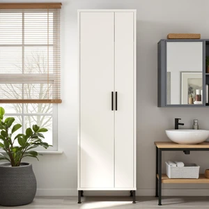 Robin Home Çok Amaçlı Dolap Vileda Banyo Dolabı Kiler Dolabı Beyaz