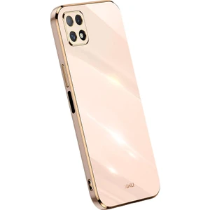 Digital Computer Home Xınlı Telefon Kılıfı Samsung Galaxy A22 5g (Ab Sürümü), Elektrokaplama Altın Kenar Darbeye Dayanıklı Tpu Koruyucu Kılıf-Pembe (Yurt Dışından)