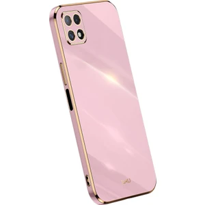 Digital Computer Home Xınlı Telefon Kılıfı Samsung Galaxy A22 5g (Ab Sürümü), Elektrokaplama Altın Kenar Darbeye Dayanıklı Tpu Koruyucu Kılıf-Mor (Yurt Dışından)