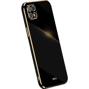 Digital Computer Home Xınlı Telefon Kılıfı Samsung Galaxy A22 5g (Ab Sürümü), Elektrokaplama Altın Kenar Darbeye Dayanıklı Tpu Koruyucu Kılıf-Siyah (Yurt Dışından)