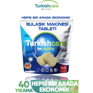 Ekonomik Bulaşık Makinesi Tabletleri 40 Yıkama Hepsi Bir Arada Etkili Temizlik
