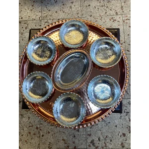 El Dövmesi Bakır Kahvaltı Seti (8 Parça)