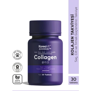 Koreavit Collagen Takviye Edici Gıda 30 Tablet – Kollajen, Kalsiyum, Hyaluronik Asit