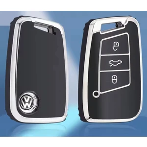 Şenyıldız Aksesuar Passat B8 - Ateca ve Süper B Lüx Kaliteli Anahtar Kılıfı (Kabı) Anahtarsız Çaliştırma Modeli