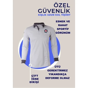 Selçuklu Plus Yeni Kamu Personel Özel Güvenlik T-Shirt Lacos Uzun Kollu Tişort Yönetmeliğe Uygun