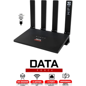 Sim Kartlı Taşınabilir Modem 5000MAH – 4 Portlu, Hızlı Wi-Fi, Güçlü Çekim & Uzun Pil Ömrü