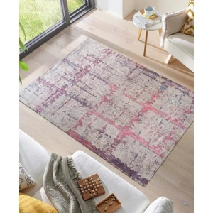 Kadife Dokulu, Lastikli, Sünger Apreli, Kaymaz Taban, Yıkanabilir Modern Desenlerde Halı Örtüsü - 6 M2