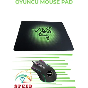 Razer Speed Oyuncu Mouse Pad - Gaming Mousepad Ped 25X21 cm