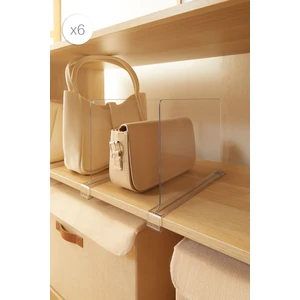 Ocean Home Textile 6'lı Şeffaf Akrilik Çanta Raf Düzenleyici 20 x 30 x 0.29 cm